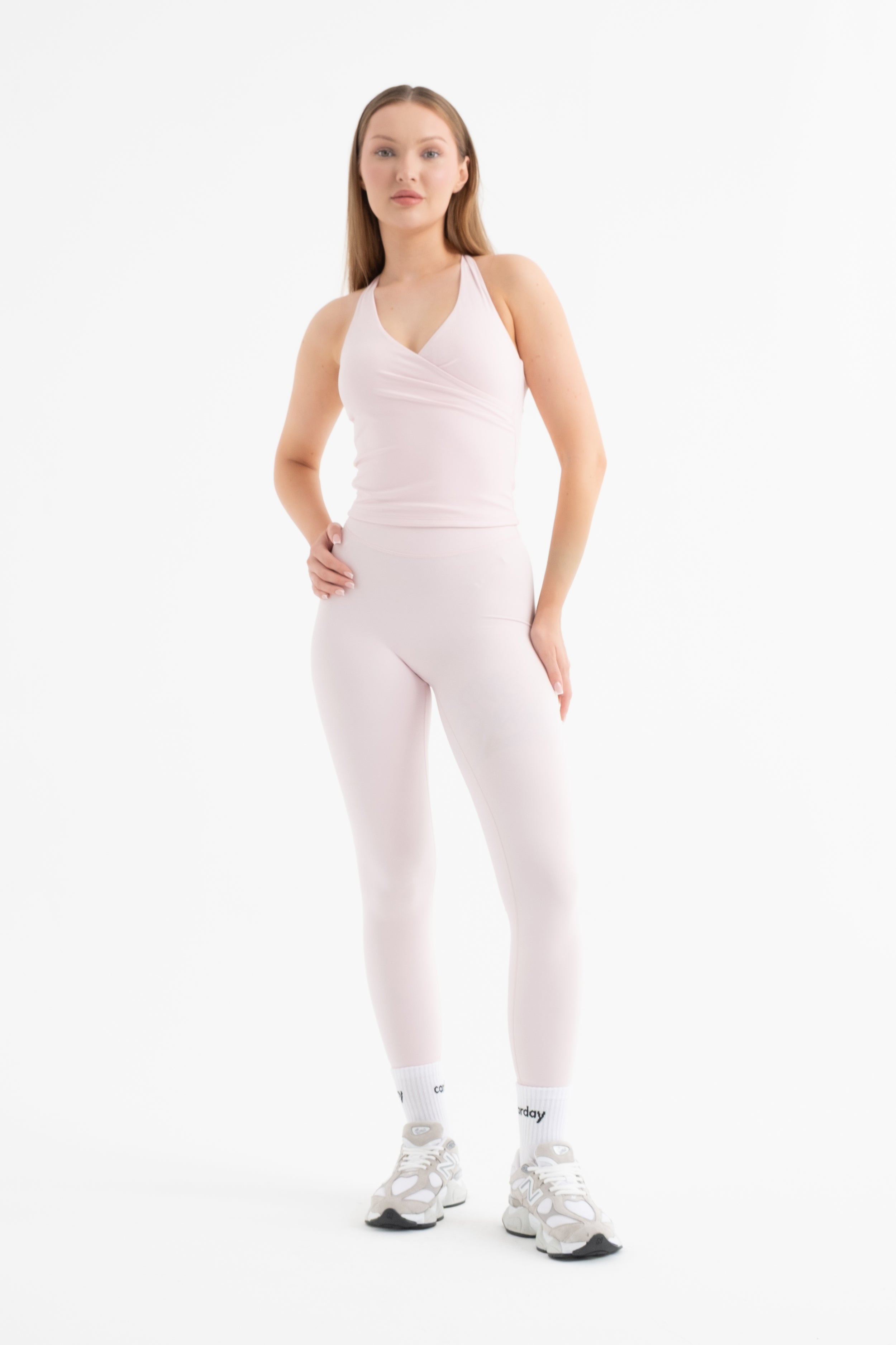 CORDAY ORIGIN BLUSH toz pembe yüksek bel tayt - detay görünümü