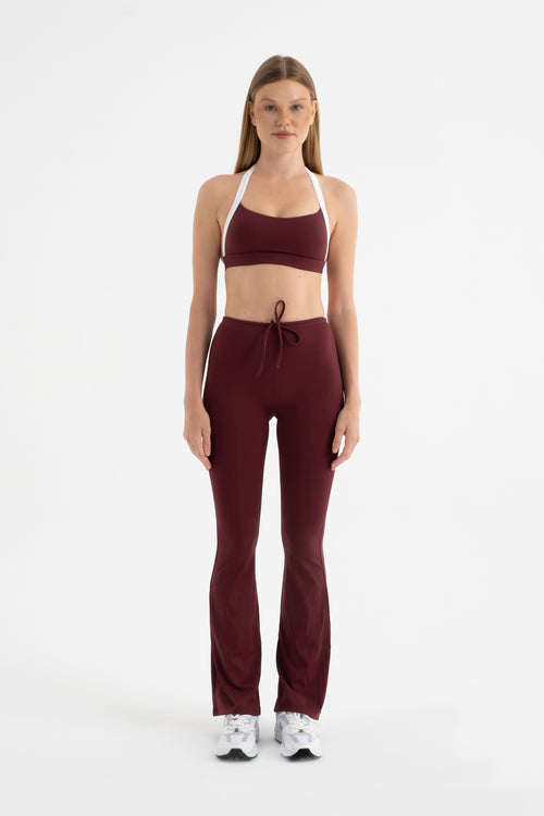 CORDAY DYNAMIC Burgundy Flare Pantolon - ön görünüm