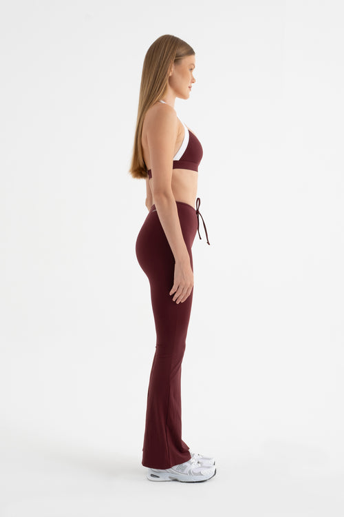 CORDAY DYNAMIC Burgundy Flare Pantolon - arka görünüm